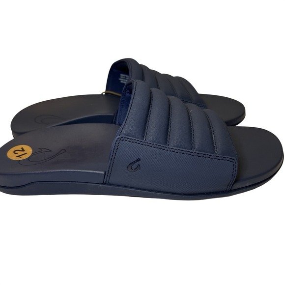 OluKai‎ Olu-Men's Slide Sandal Moonlit Ocean Blue Water Friendly Comfort 12 NWT - Picture 4 of 7